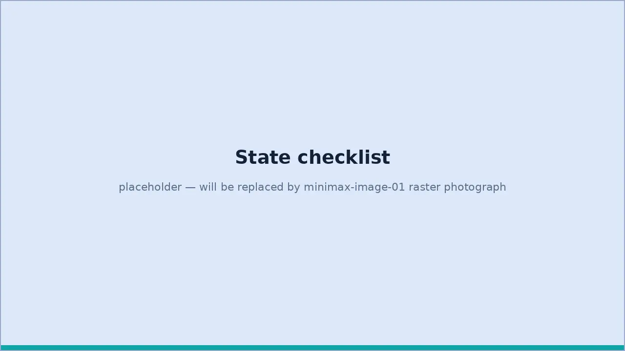 A checklist on lined paper photographed from above