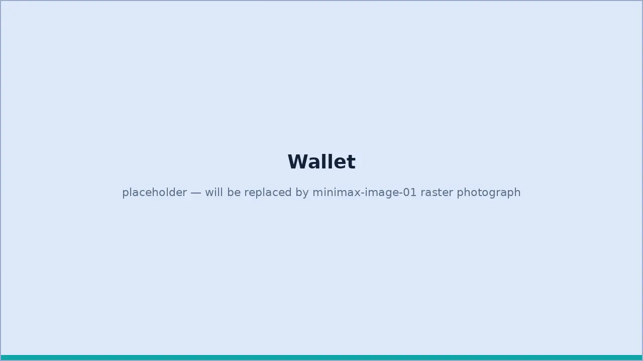 A wallet chip on a phone screen