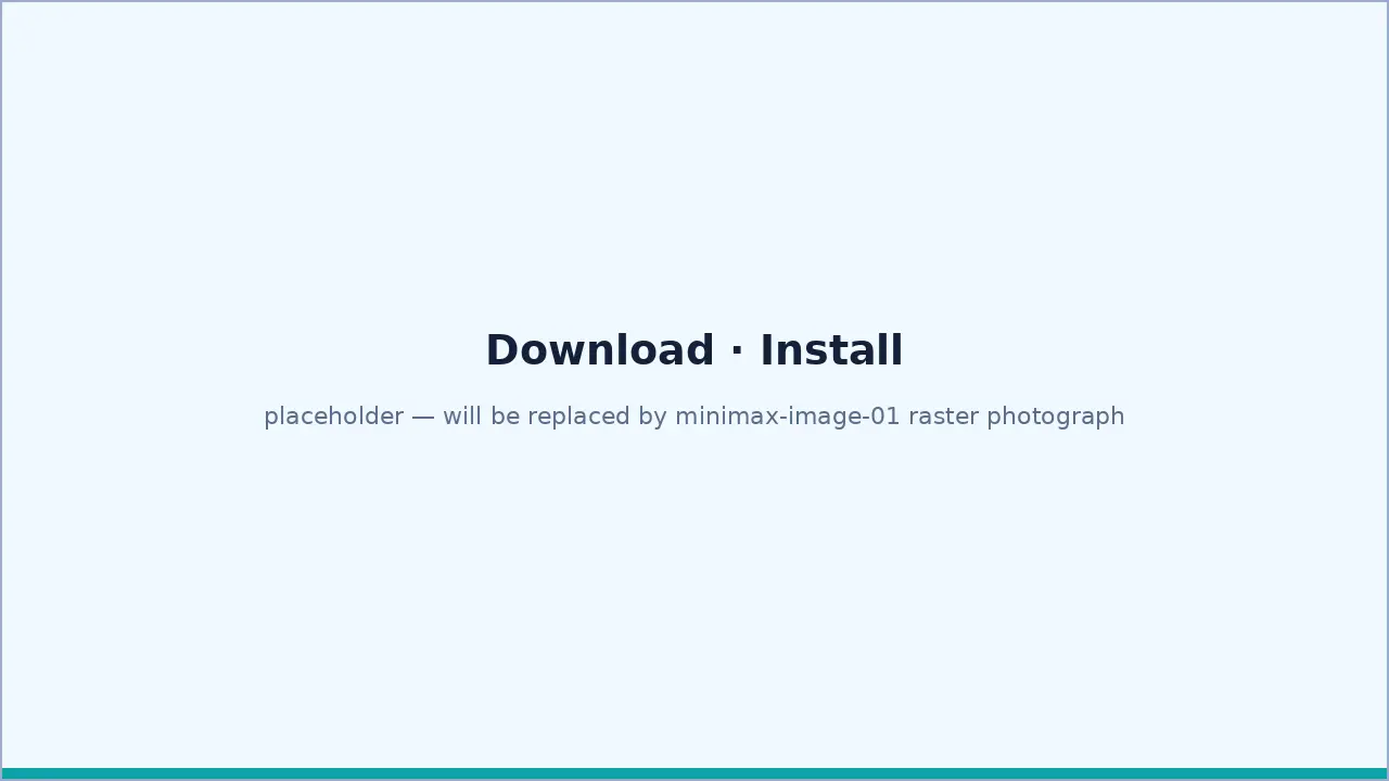A phone screen with an install progress bar on a clean white surface