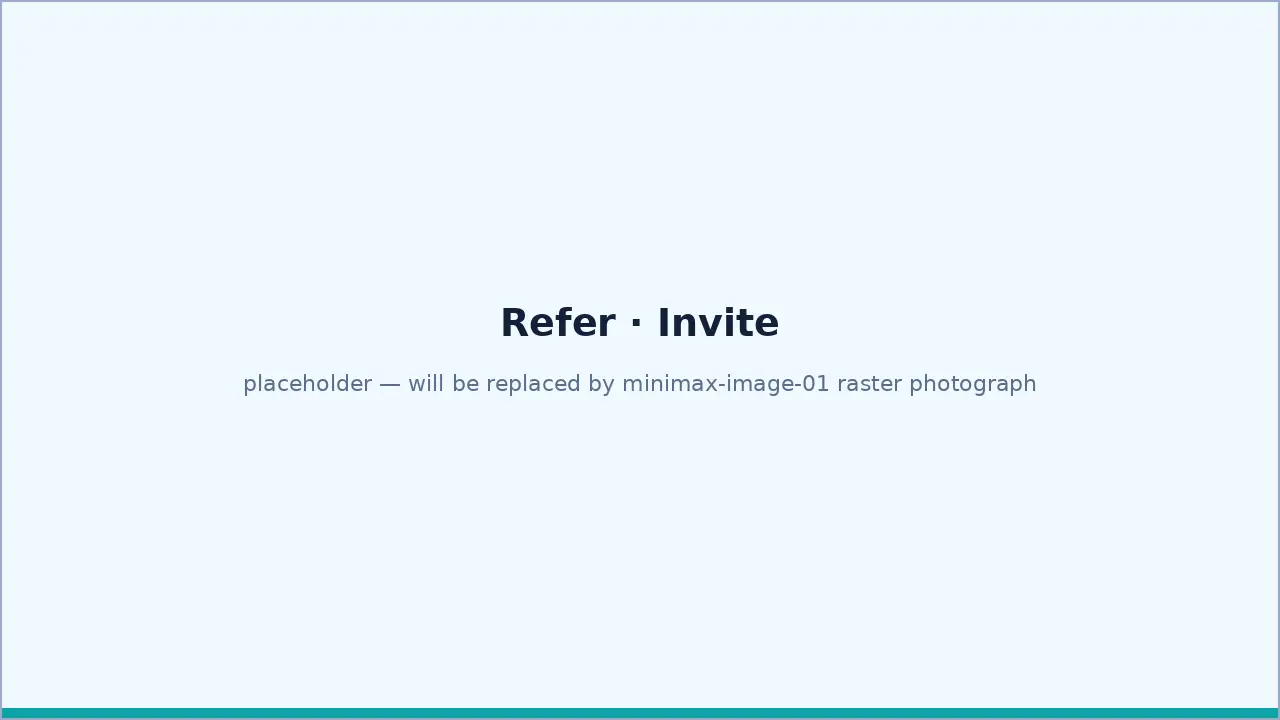 A flatlay of two phones showing a refer-a-friend invite screen